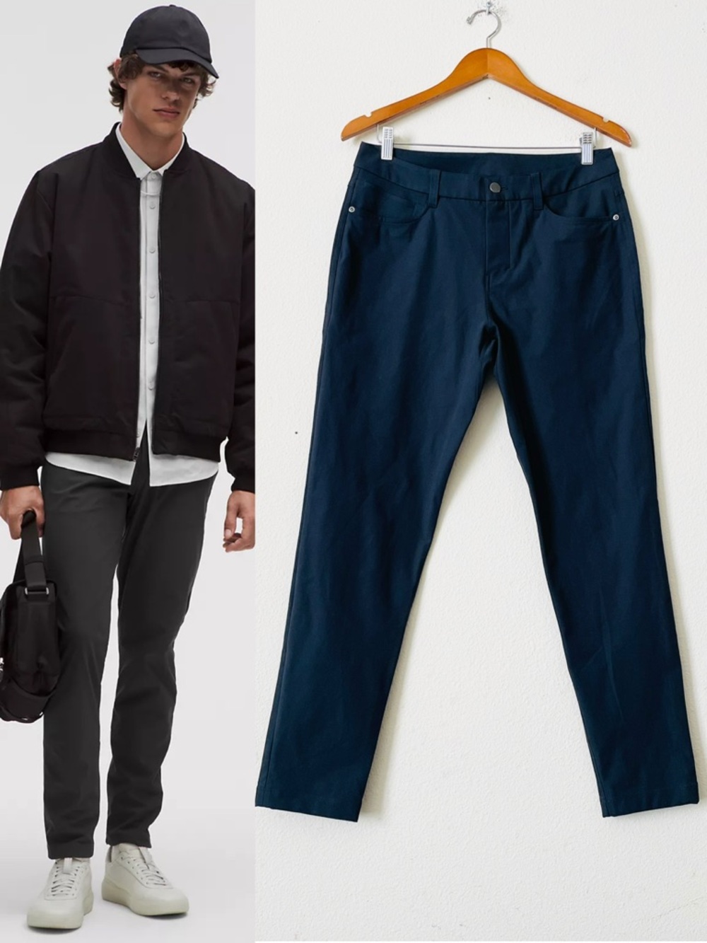 Lululemon Men’s 30 ABC Slim Fit 29” Pocket Pant Warpstreme in Obsidian